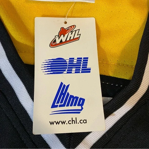 Kingston Frontenacs Hockey Jersey Stitched Sewn OHL CHL Fan Black Large NEW - Picture 5 of 7